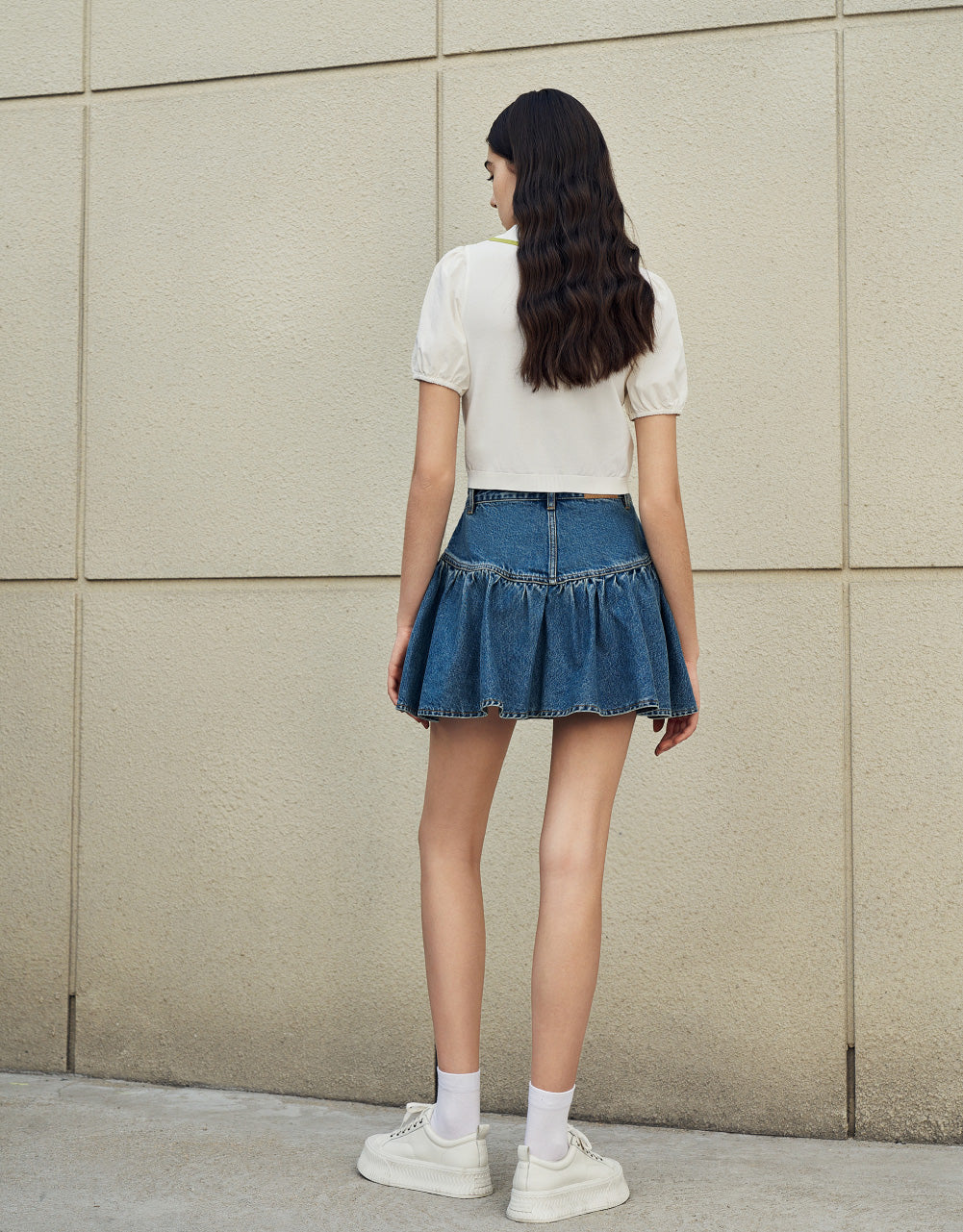 Mini A-Line Denim Skirt