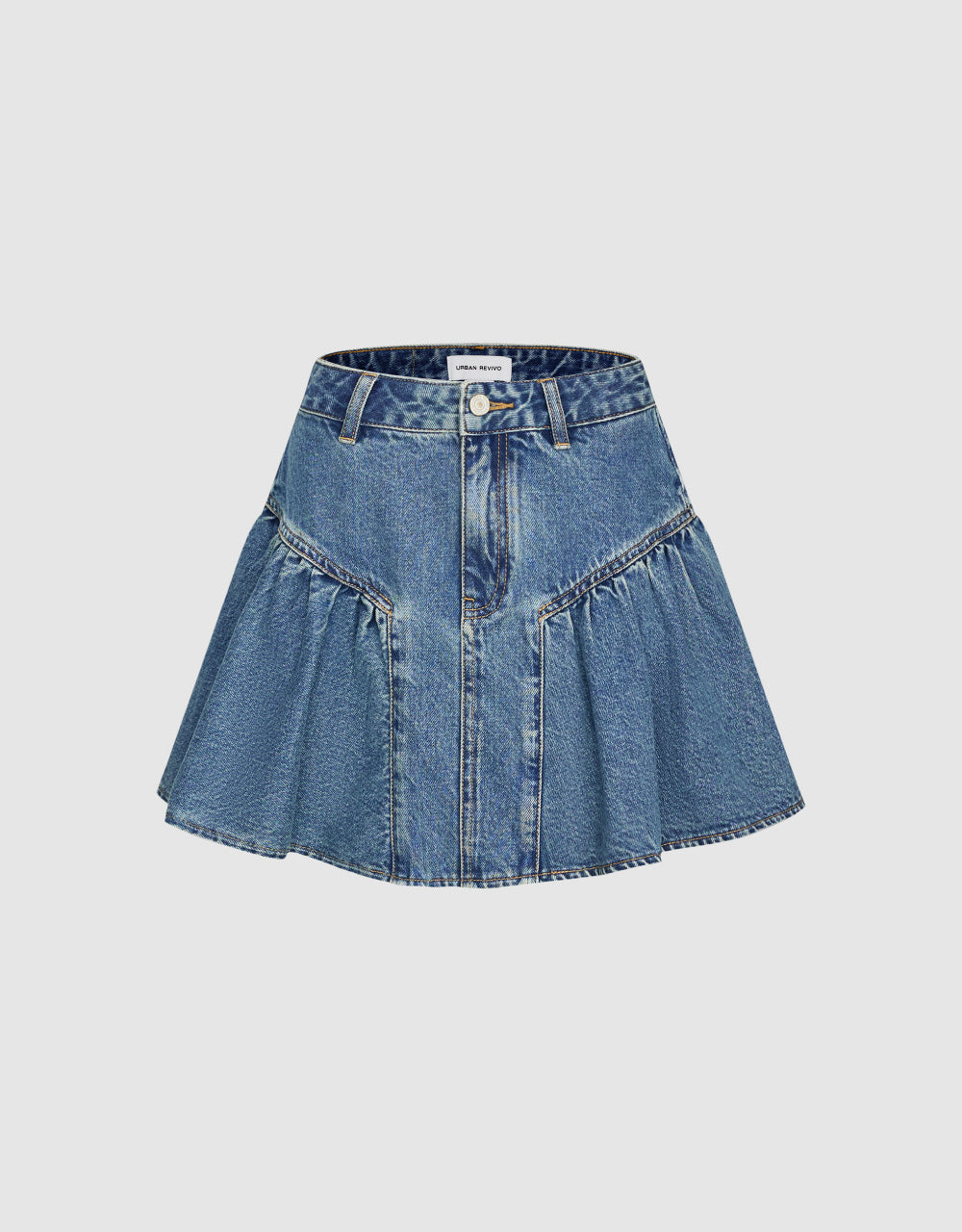 Mini A-Line Denim Skirt