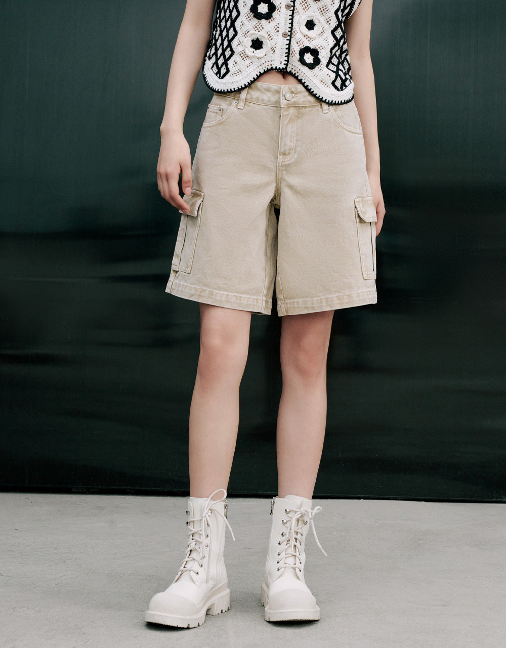Denim Shorts With Pockets