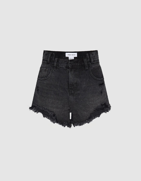 Raw Hem Denim Shorts