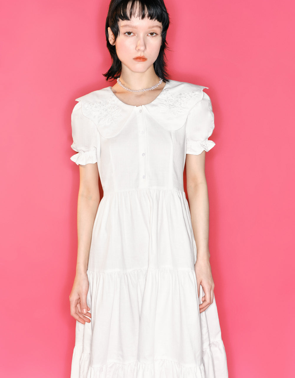 Crew Neck Denim Dress
