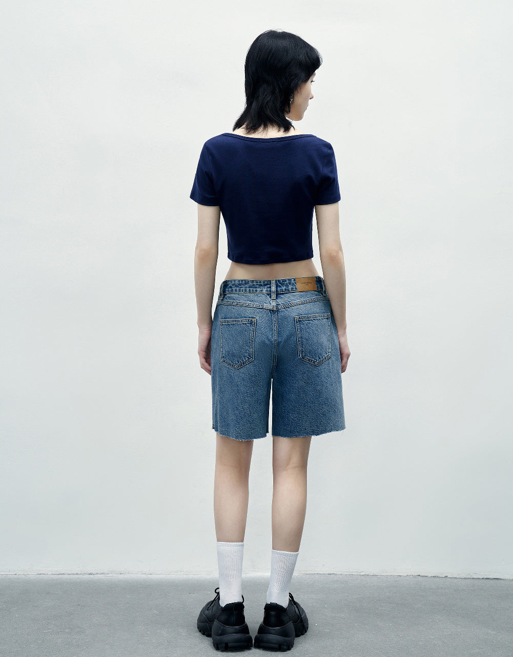 Raw Hem Denim Shorts