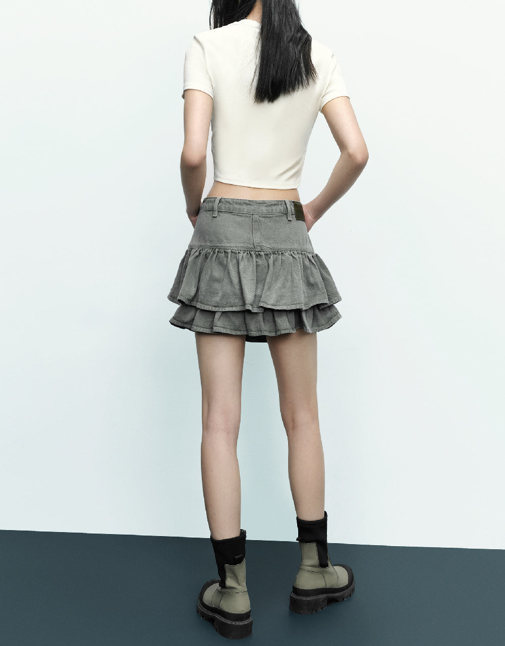 Mini A-Line Denim Skirt