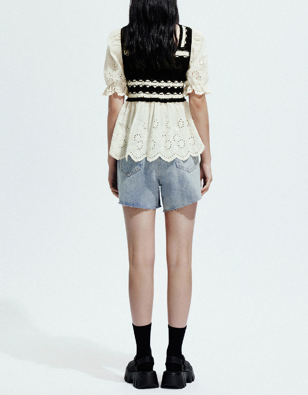 Raw Hem Denim Shorts