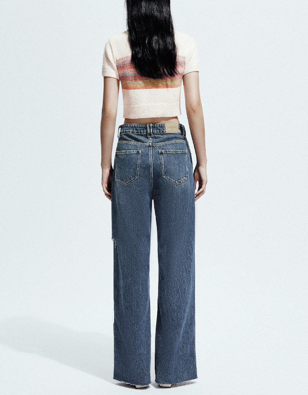 Split Hem Straight Jeans