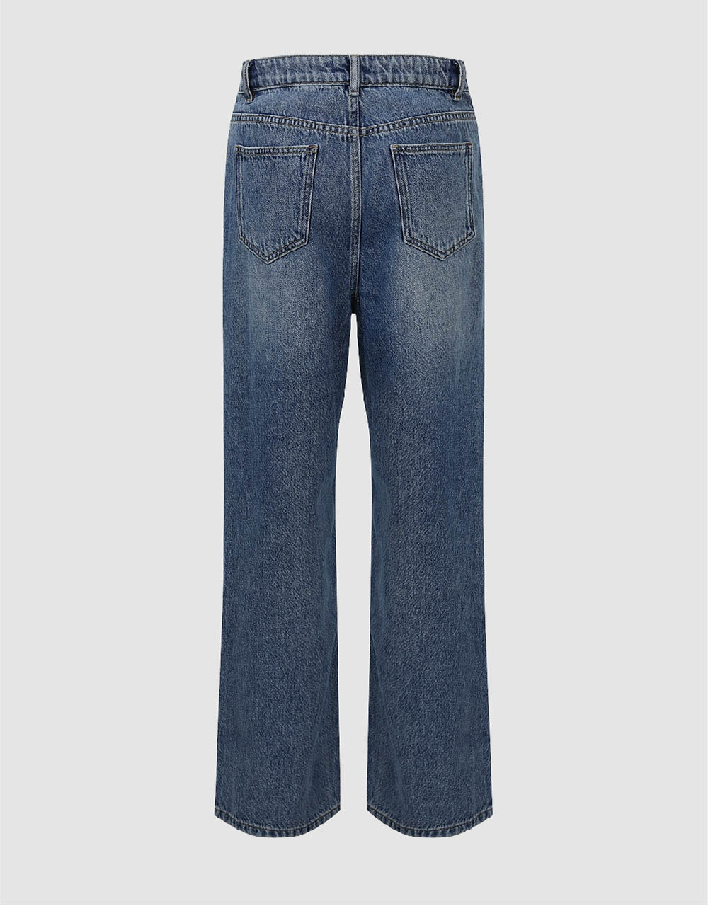 Front Pockets Wide-Leg Jeans