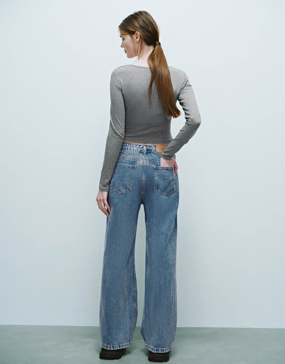 Ripped Wide-Leg Jeans