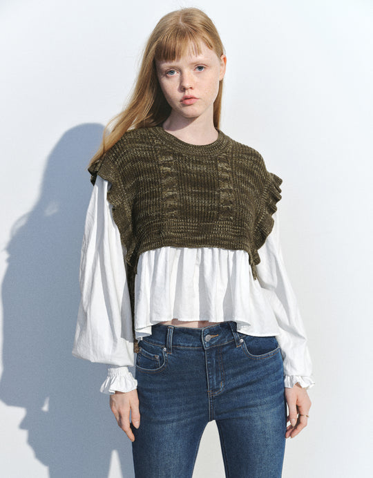 2 In 1 Knitted T-Shirt