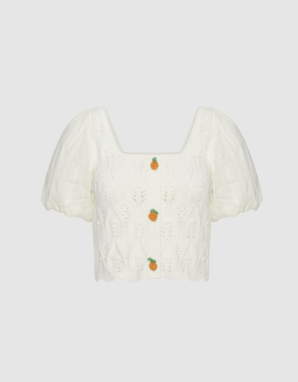 Carrot Button Knitted T-Shirt