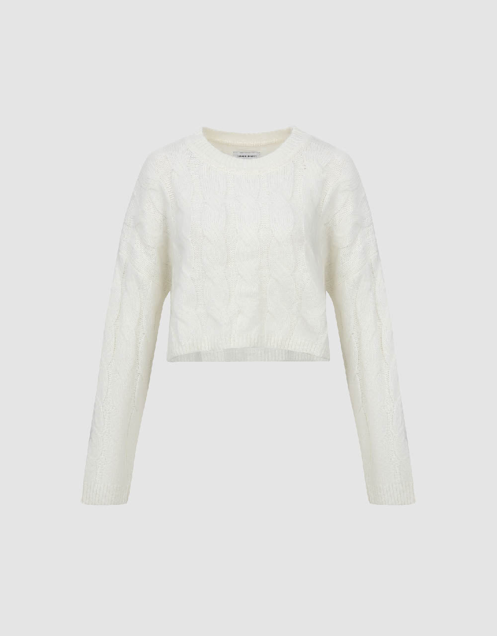 Crew Neck Cable Knitted T-Shirt