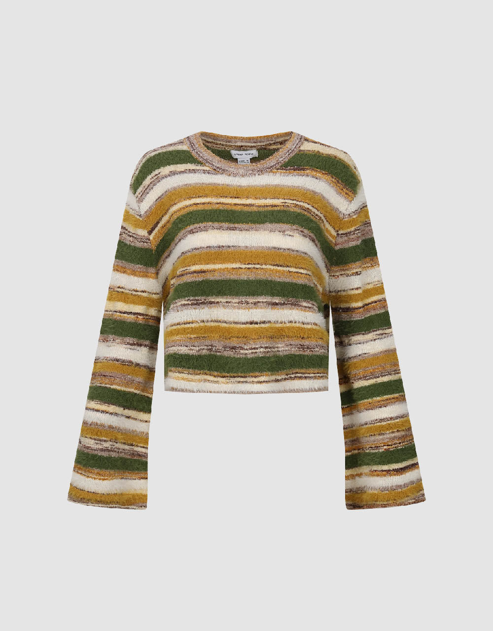 Striped Crew Neck Knitted T-Shirt