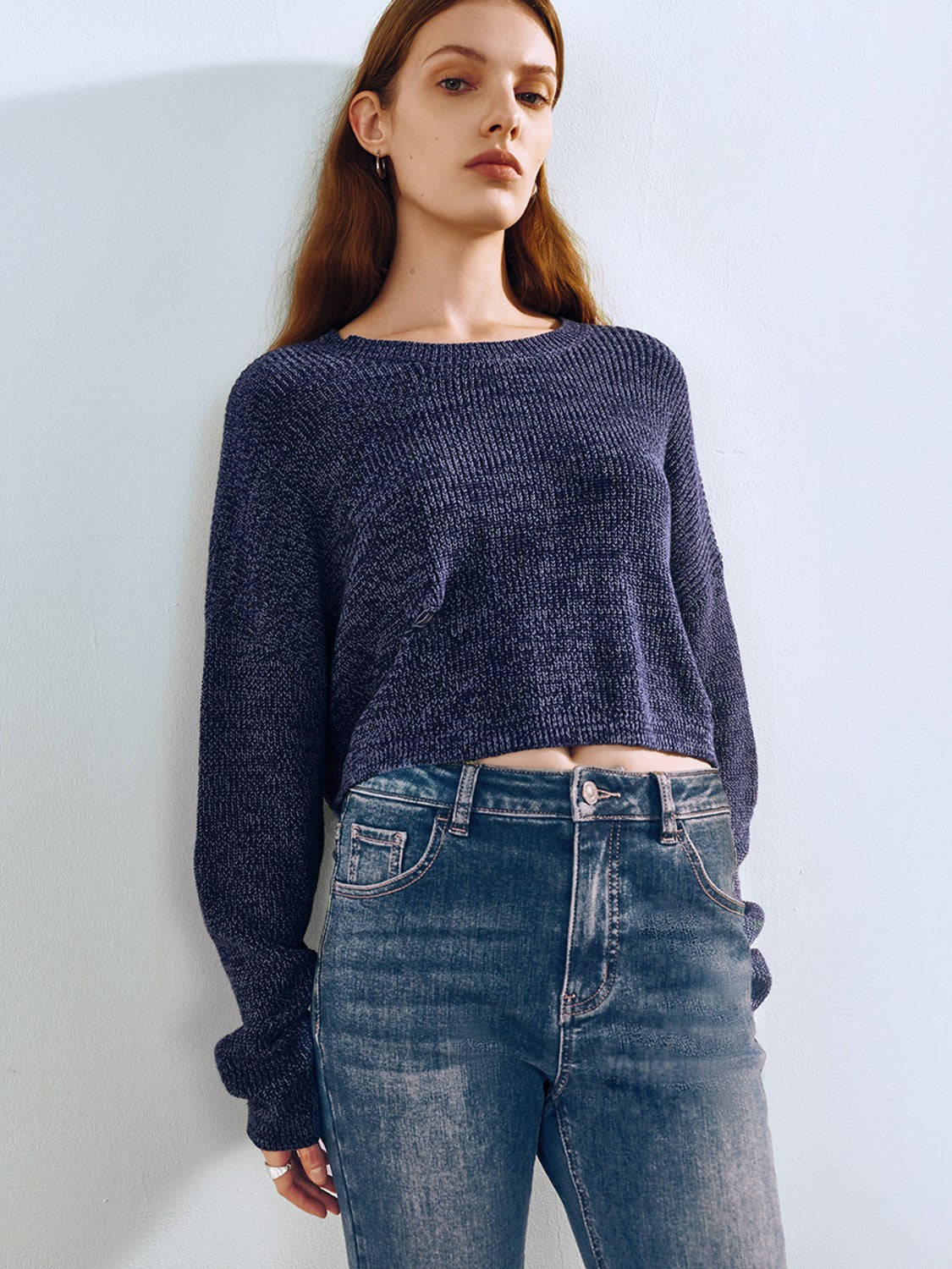 Crew Neck Loose Knitted T-Shirt