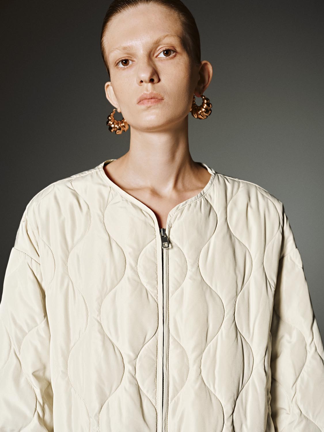 Patch Pocket Quilted Puffer Jackets