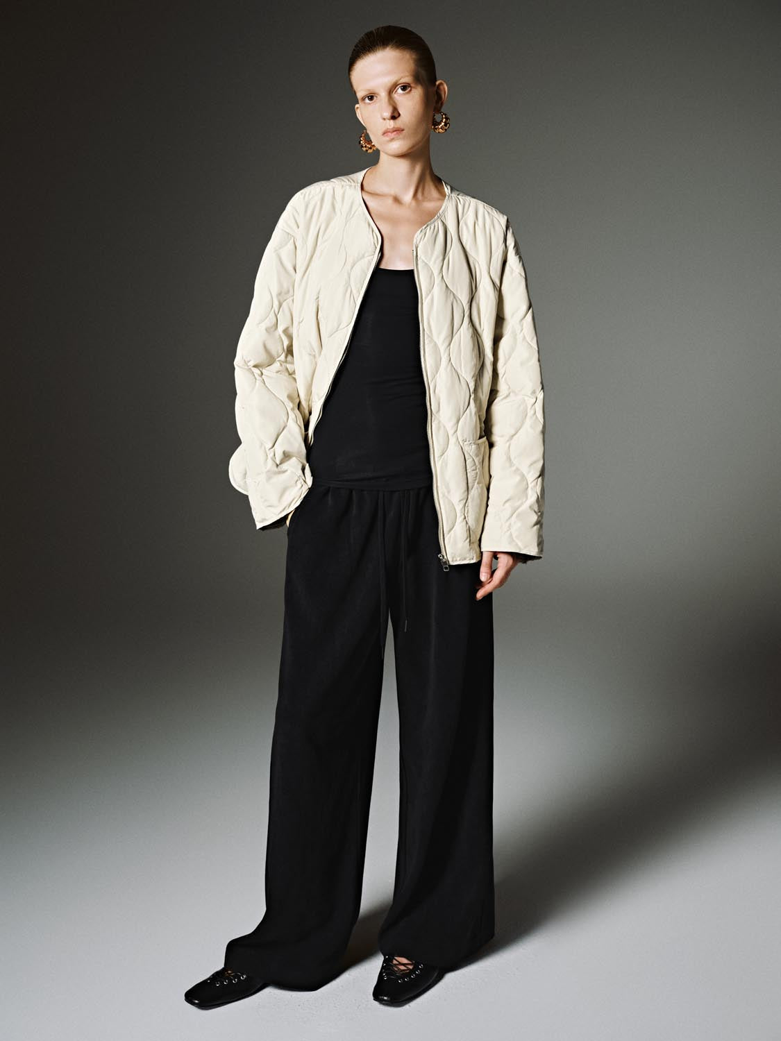 Patch Pocket Quilted Puffer Jackets