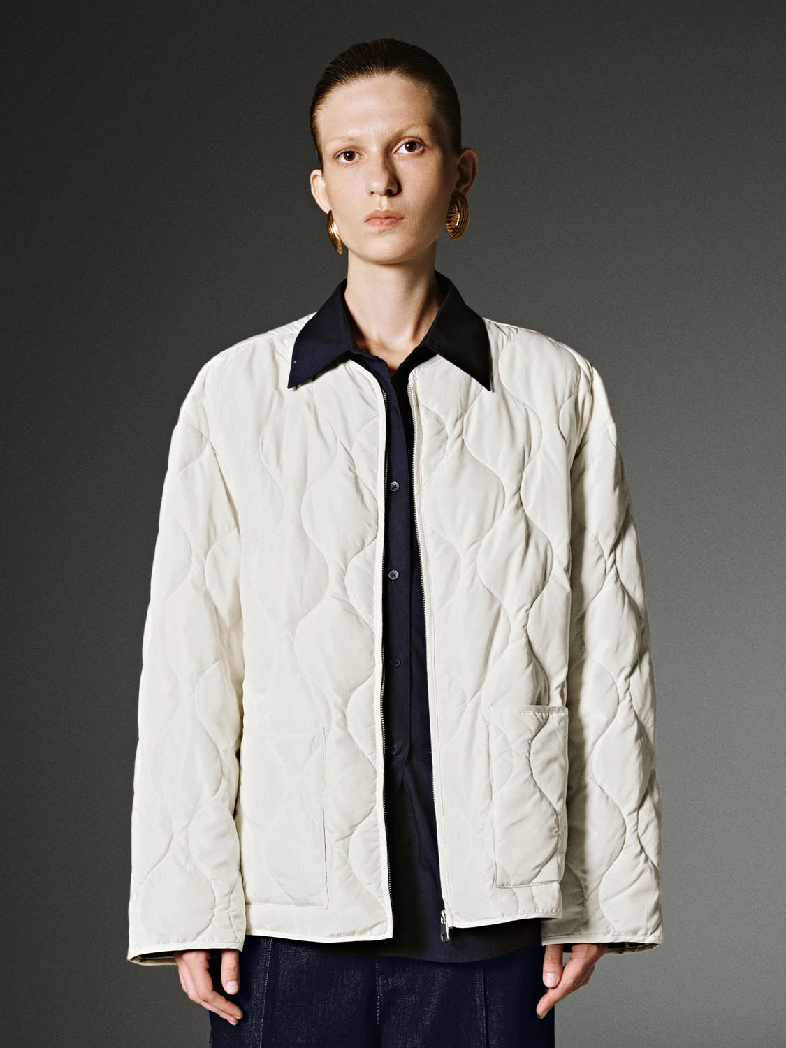 Patch Pocket Quilted Puffer Jackets