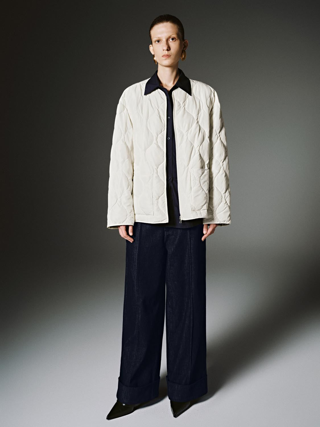 Patch Pocket Quilted Puffer Jackets