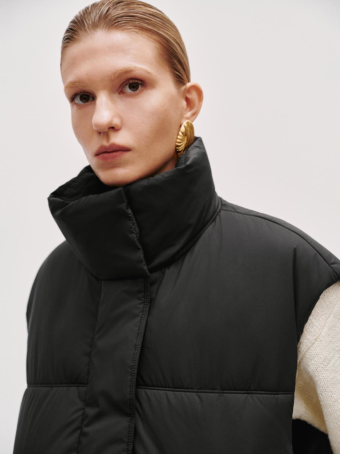 High Neck Quilted Puffer Vests