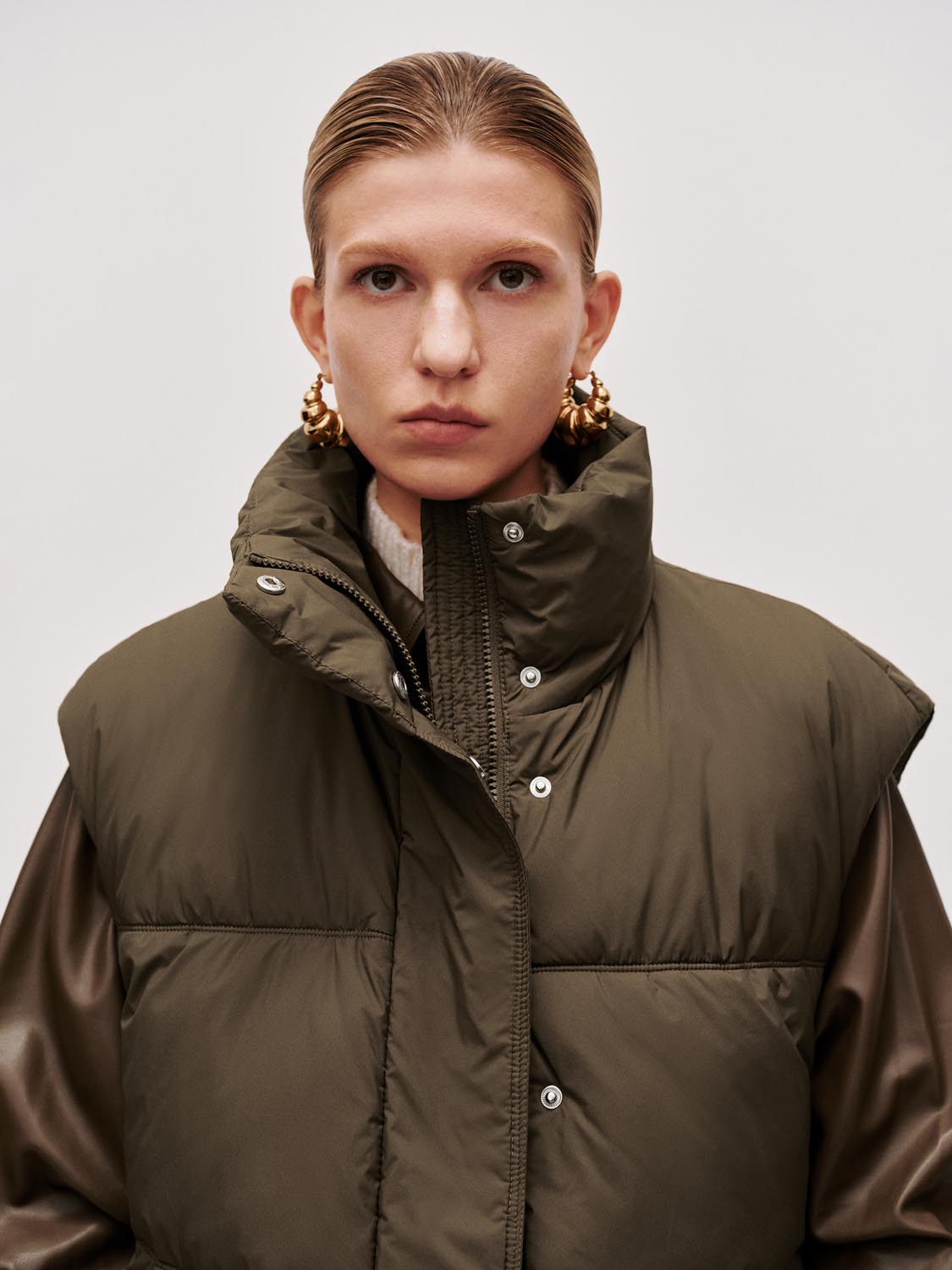 High Neck Quilted Puffer Vests