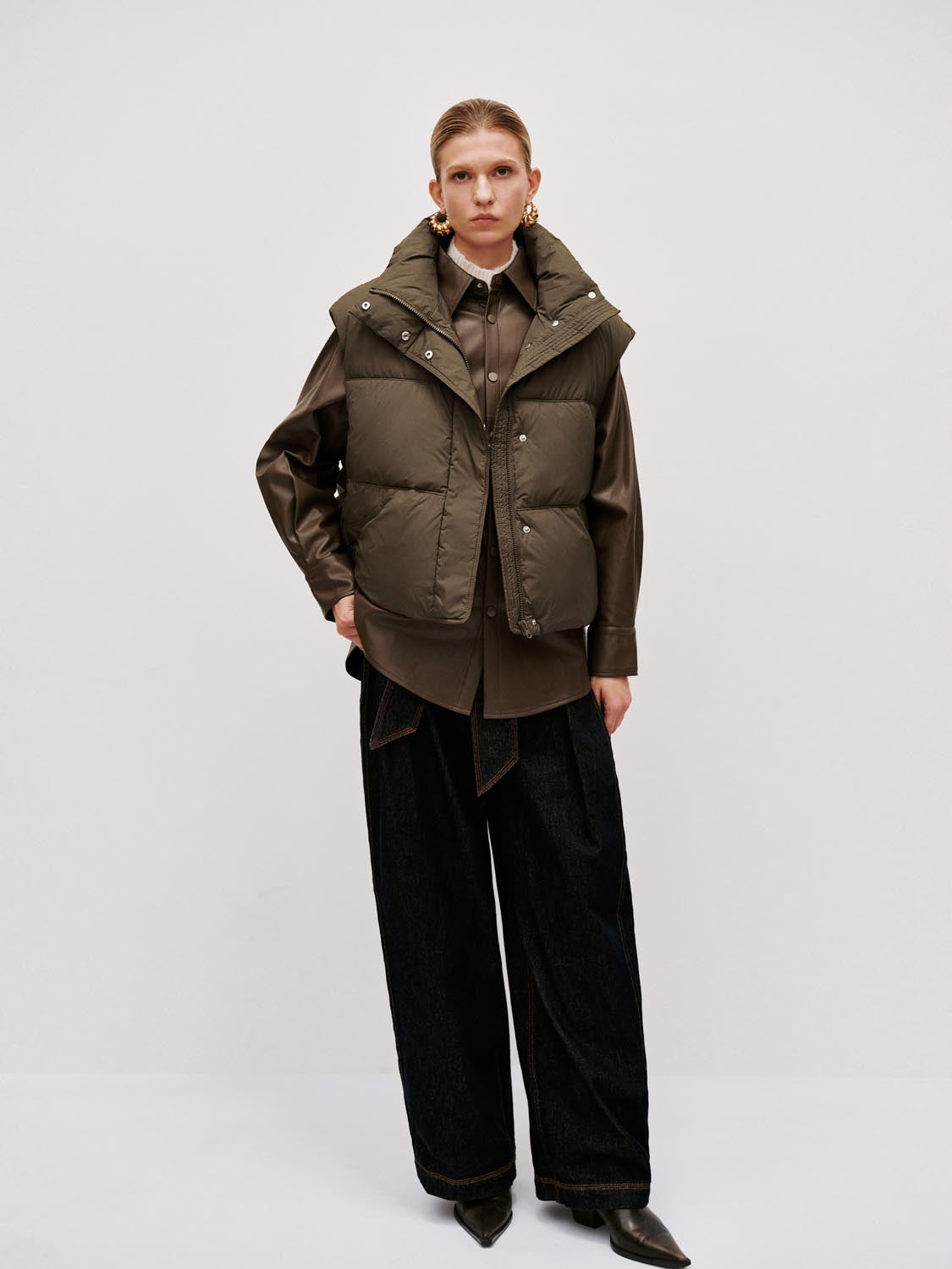 High Neck Quilted Puffer Vests