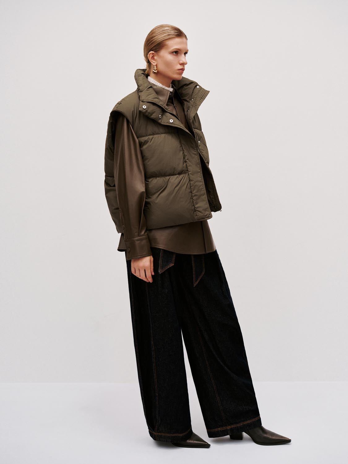 High Neck Quilted Puffer Vests