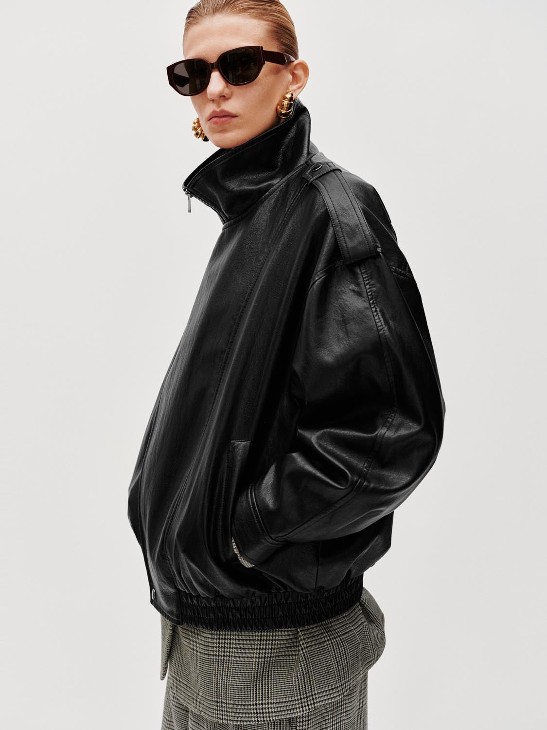 Tie Asymmetric Bomber Jackets
