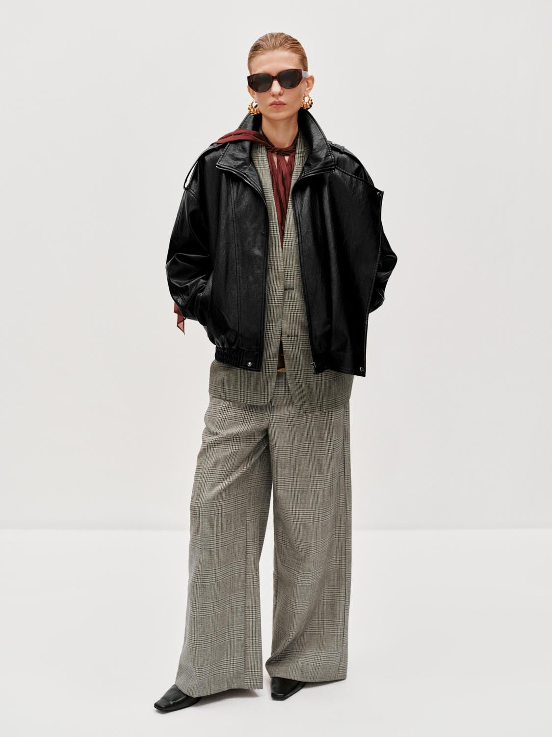 Tie Asymmetric Bomber Jackets