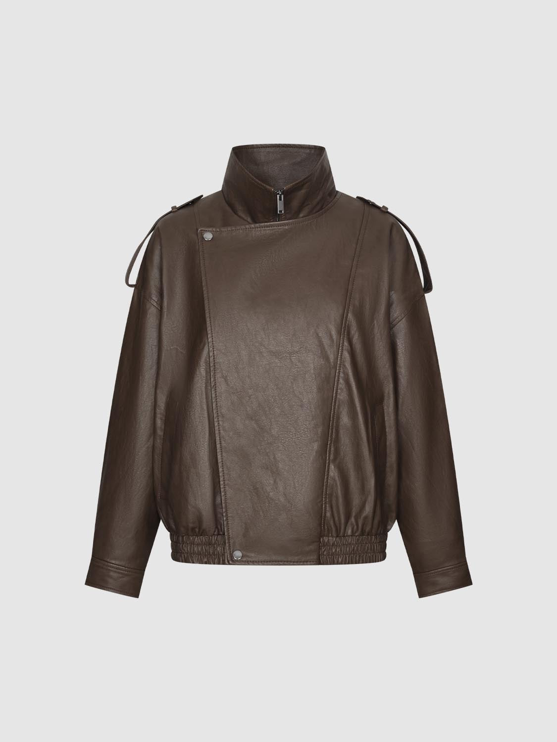 Tie Asymmetric Bomber Jackets