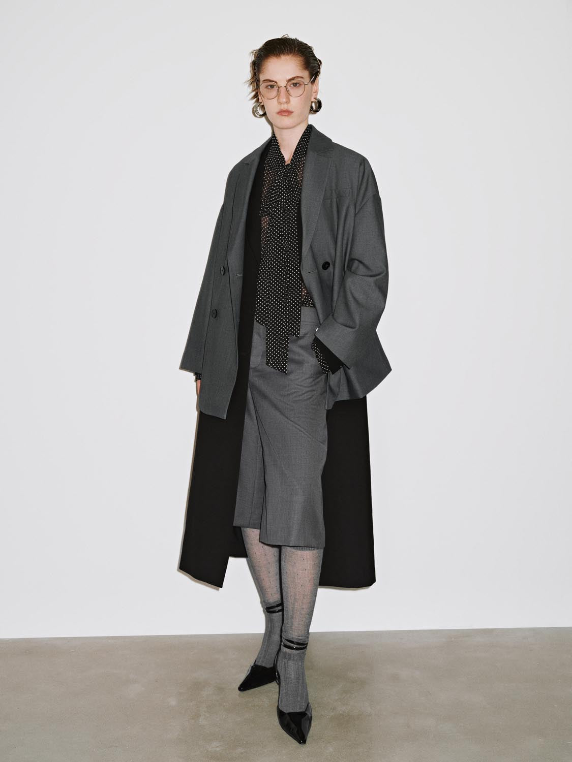 Double Breasted Notch Lapel Blazer