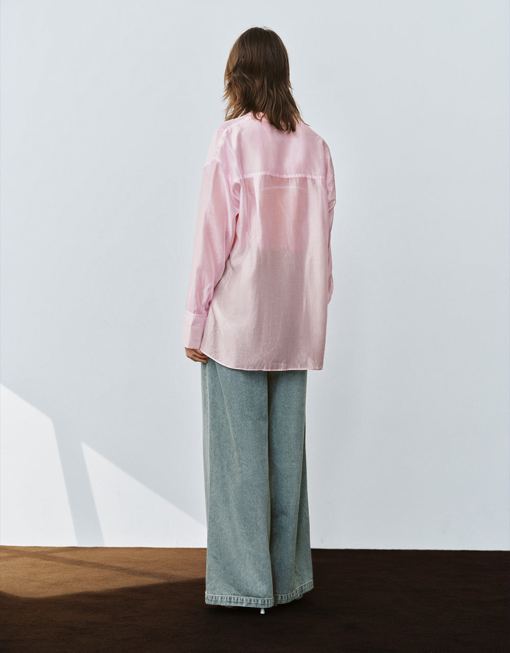 Notch Neck Oversized Shirt