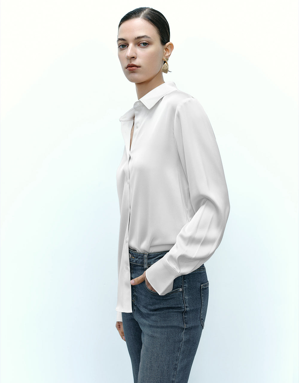 Button Up Straight Shirt