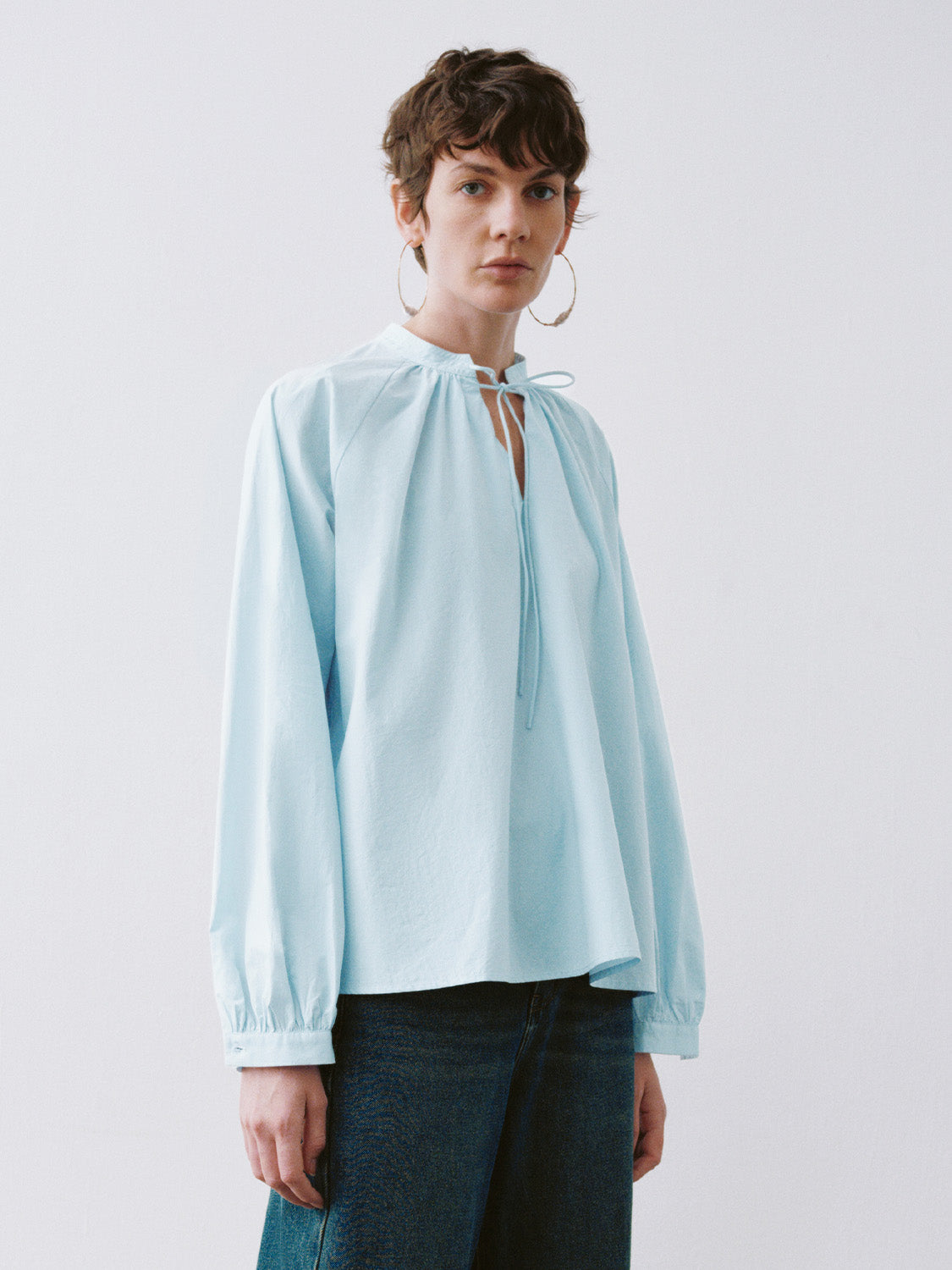 V-Neck Oversized Blouse