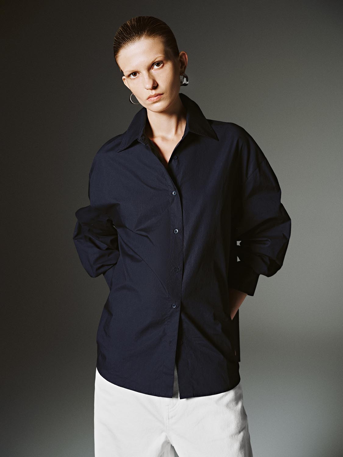 Solid Button Up Shirts