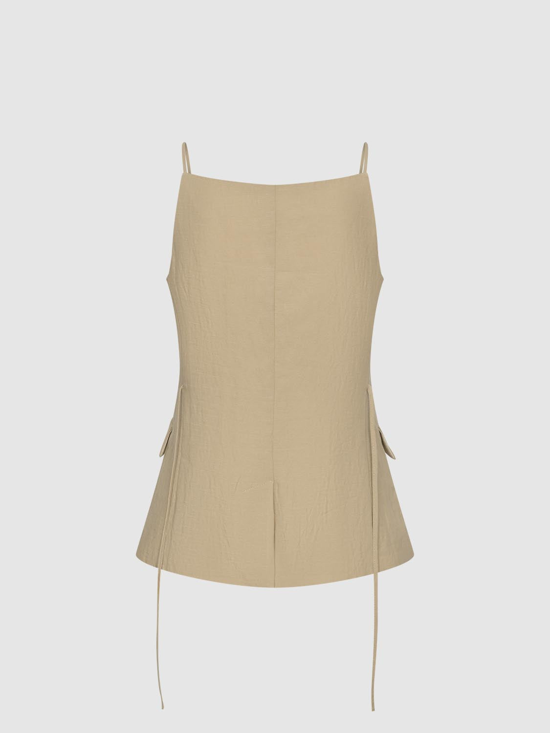 Button Up Thin Strap Cami Top