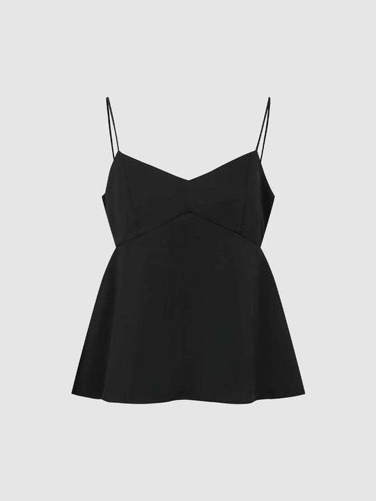Double Strap V-neck A-line Cami Top