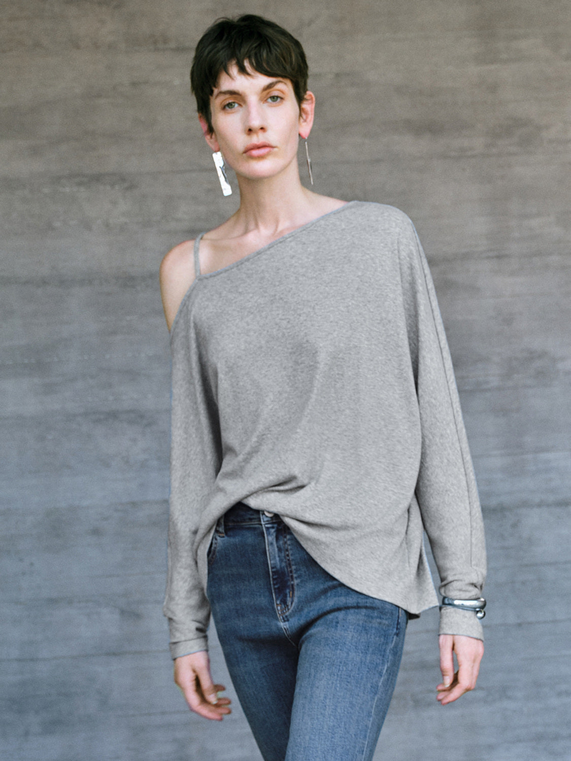 One Shoulder Skinny T-Shirt