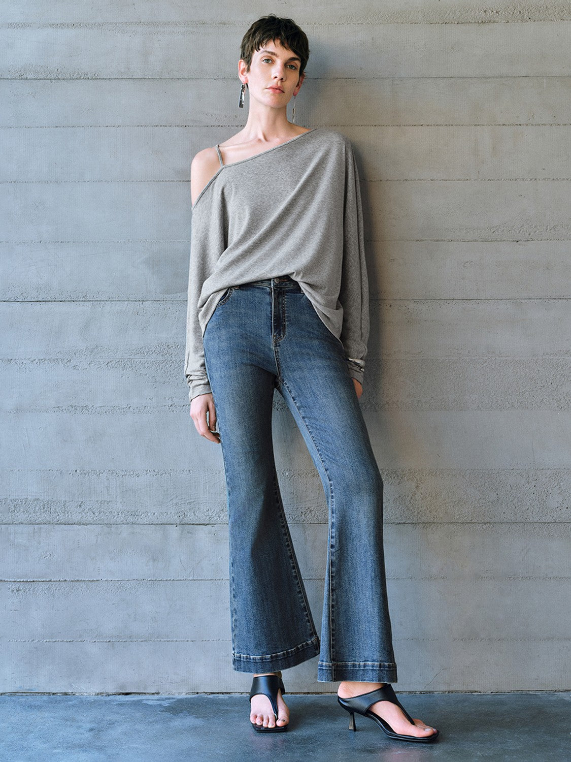 One Shoulder Skinny T-Shirt