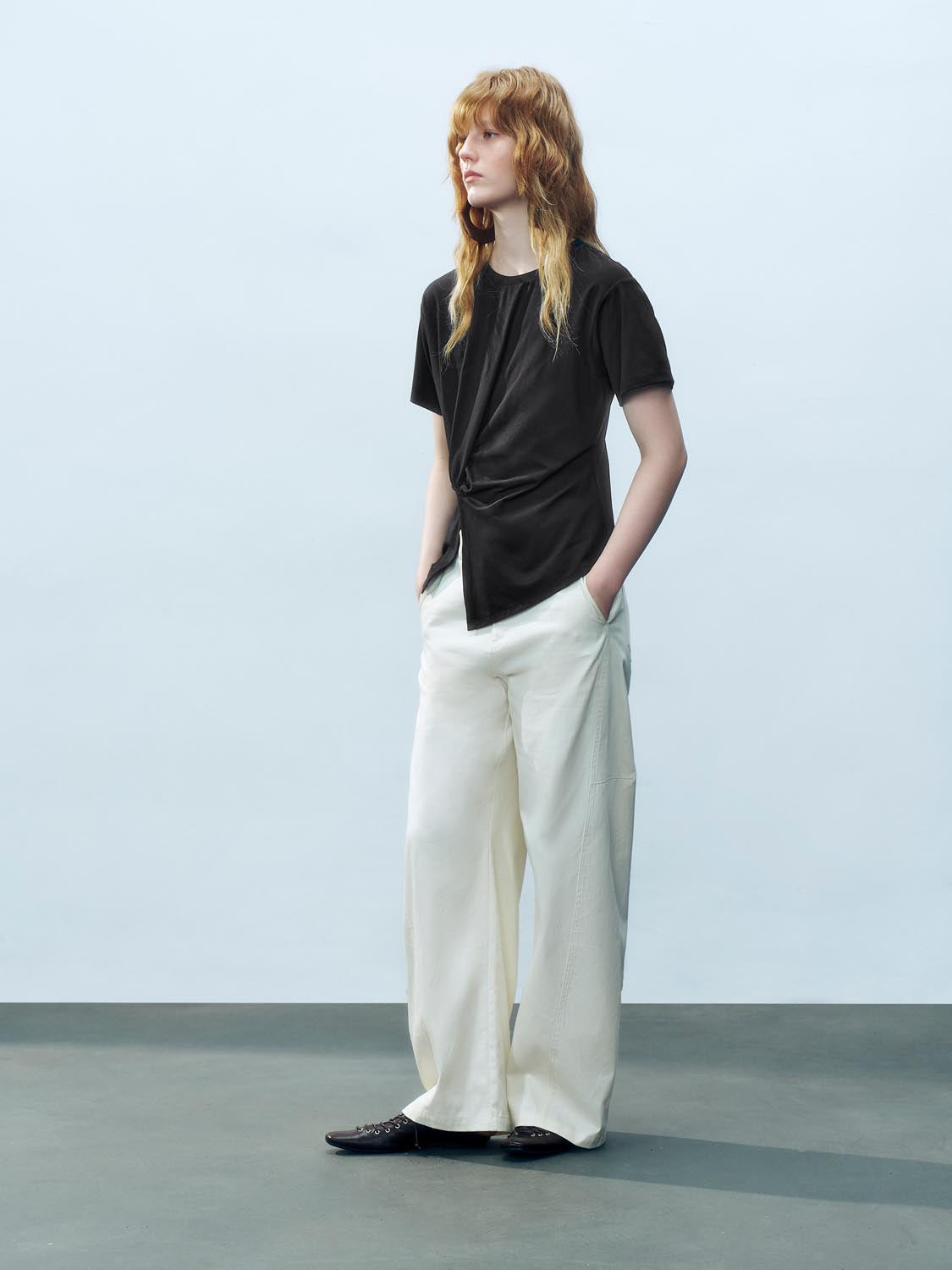 Twisted Front Short Sleeve T-Shirts