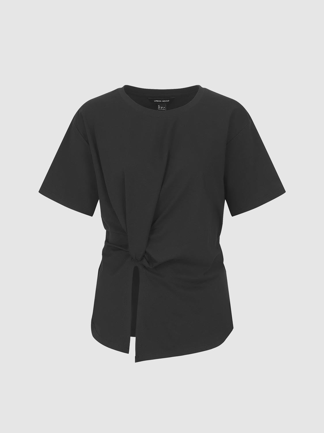 Twisted Front Short Sleeve T-Shirts