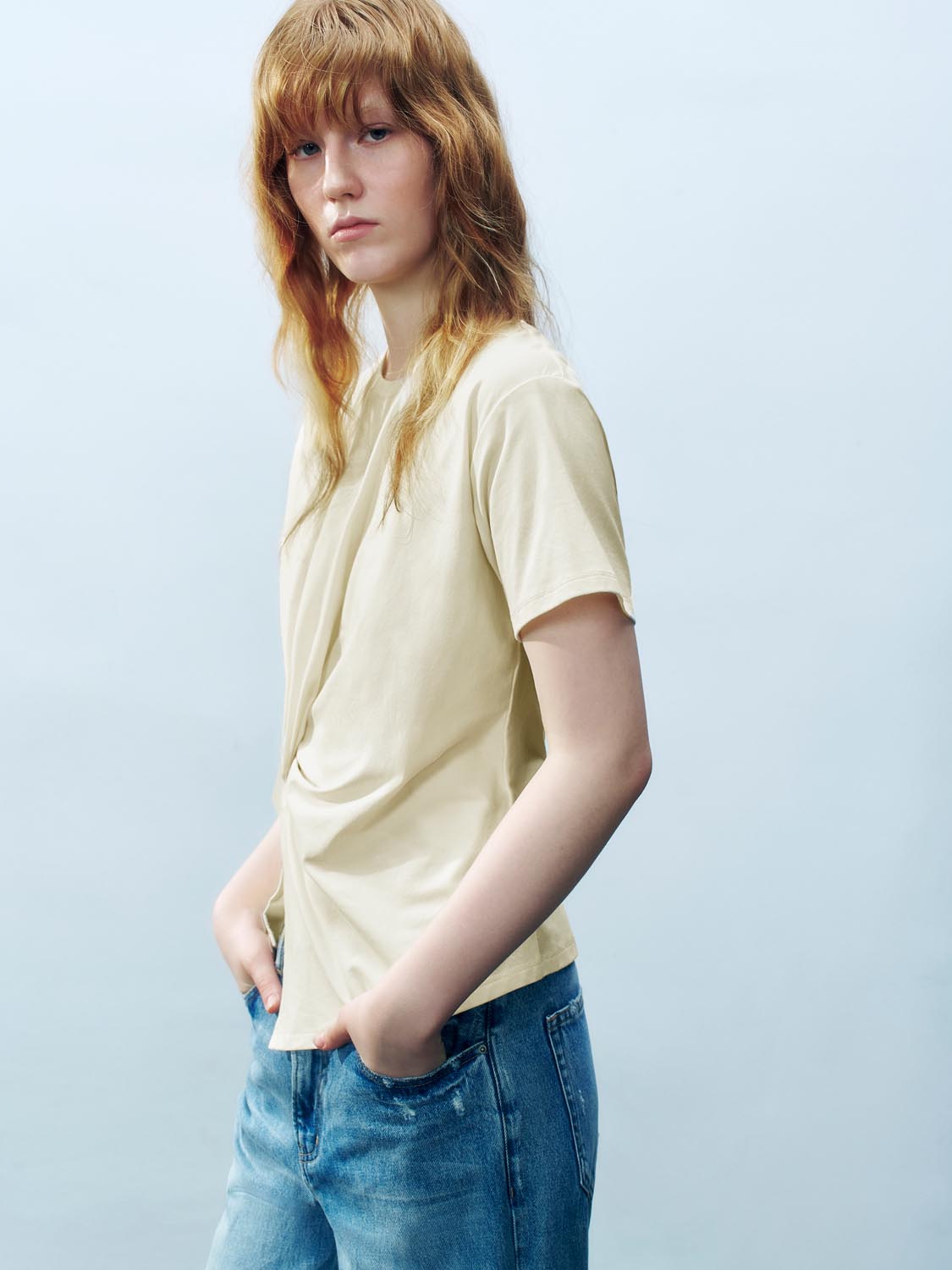 Twisted Front Short Sleeve T-Shirts