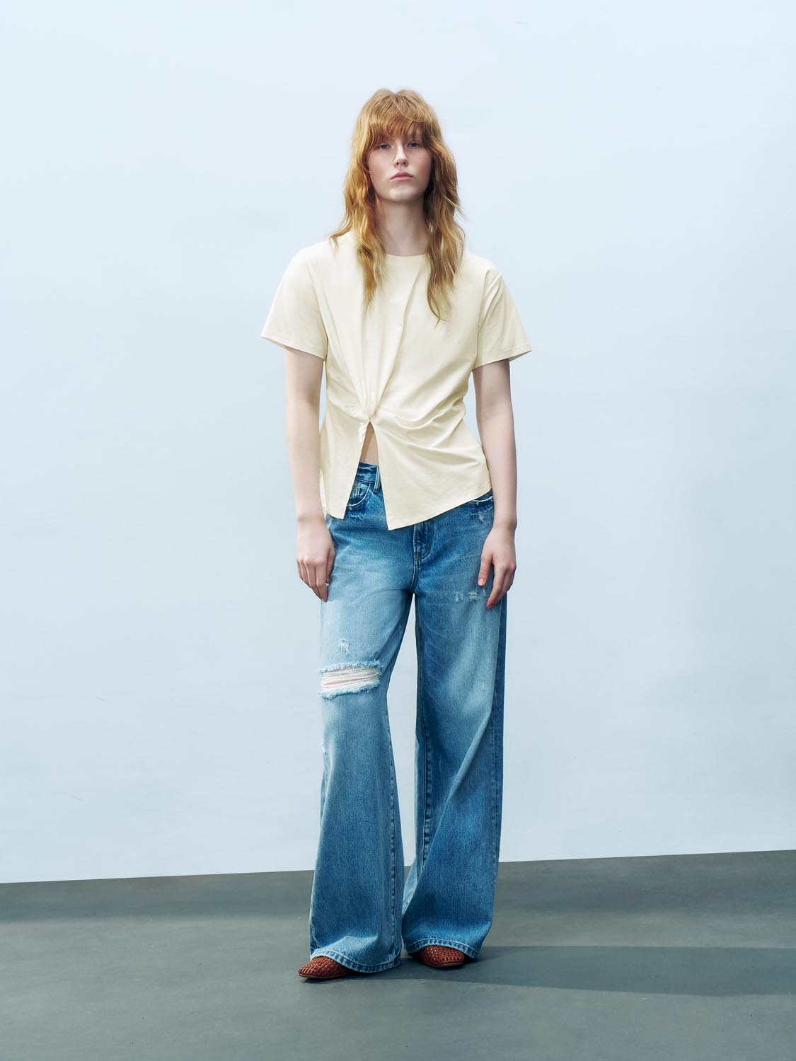 Twisted Front Short Sleeve T-Shirts