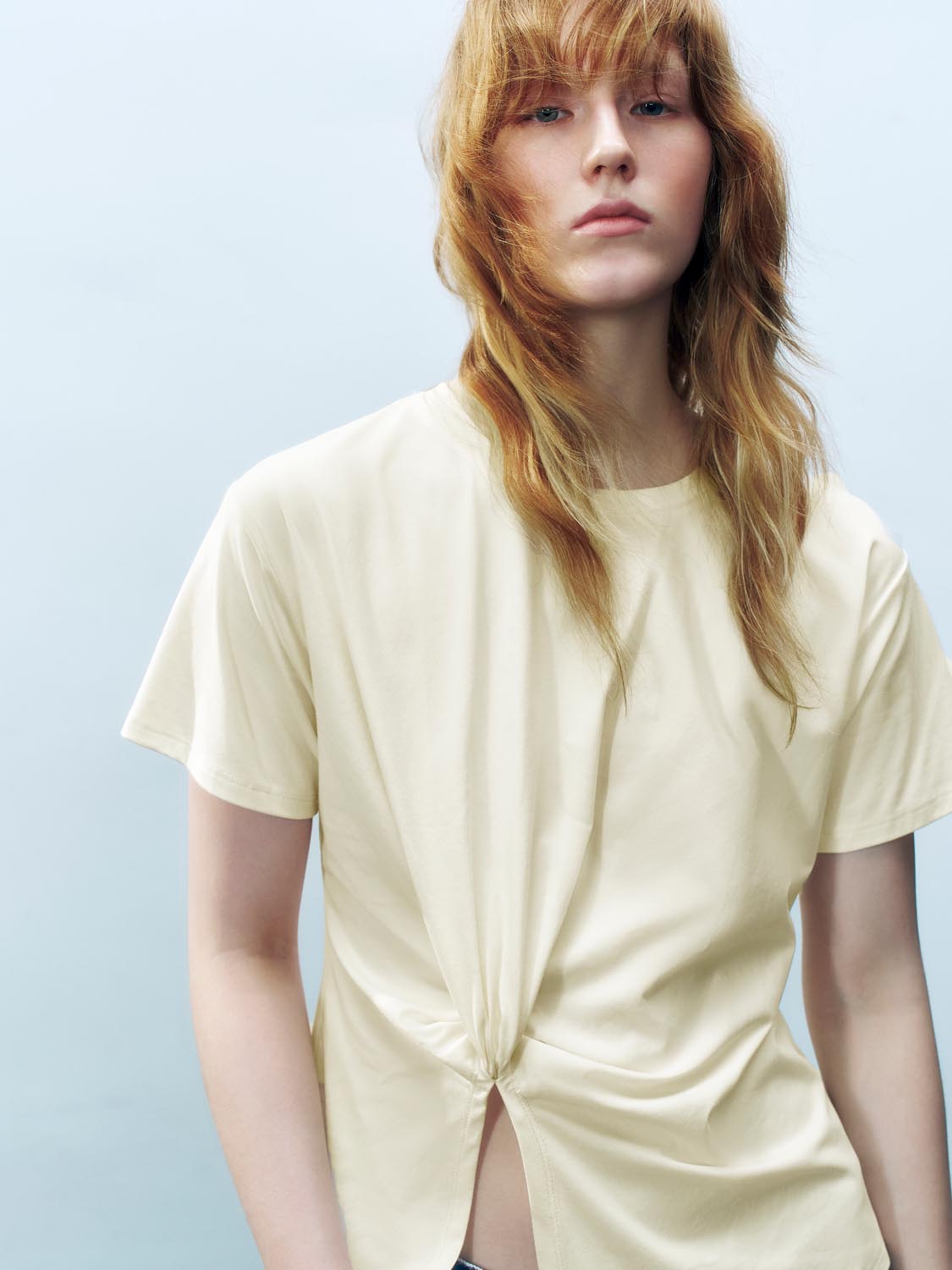 Twisted Front Short Sleeve T-Shirts