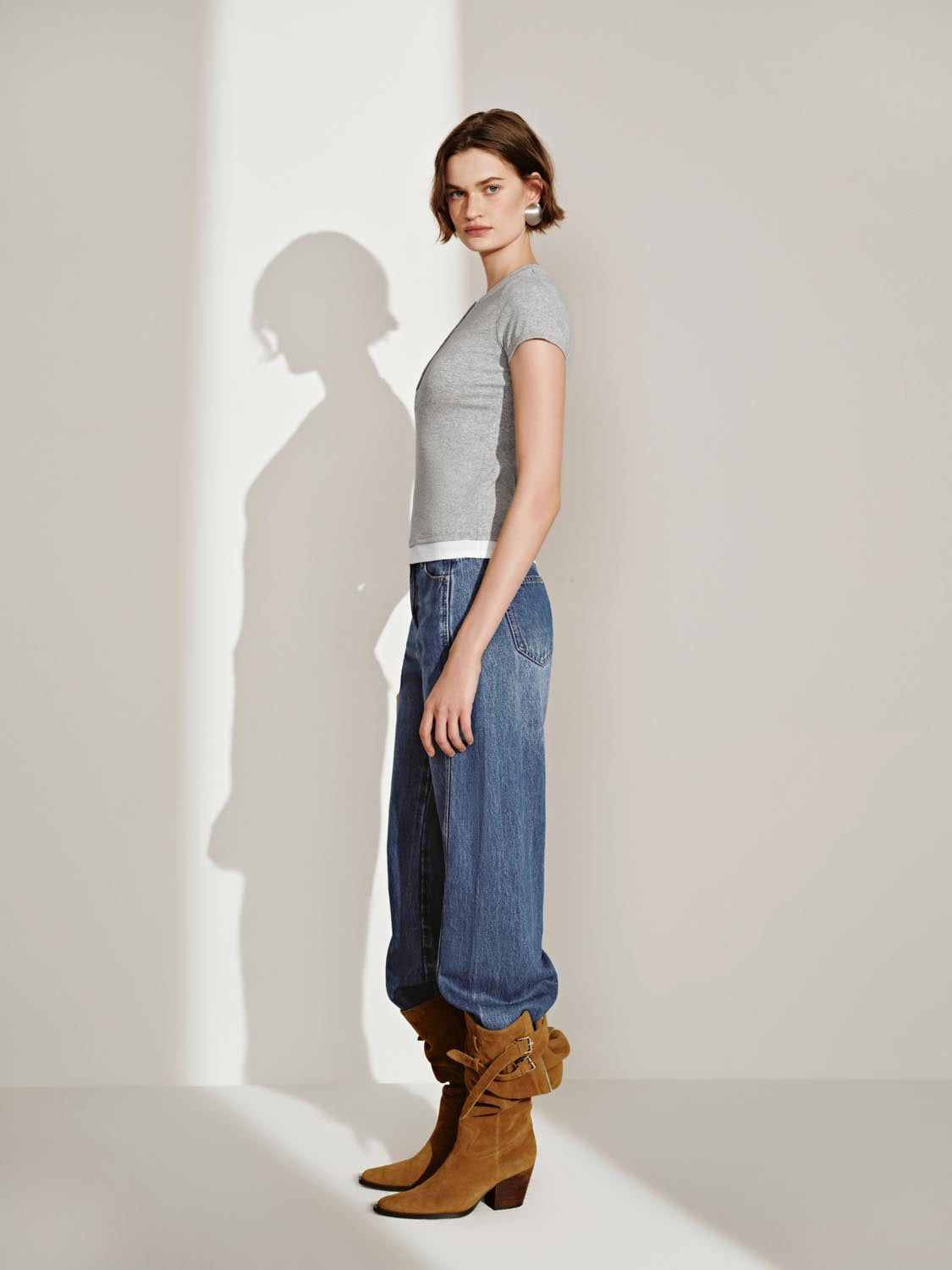 Button Half Placket Short Sleeve T-Shirts