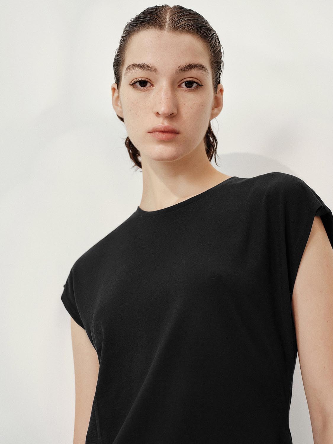 Tie Up Cap Sleeve T-Shirts