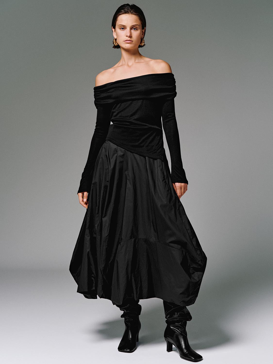 Off Shoulder Long Sleeve T-Shirts