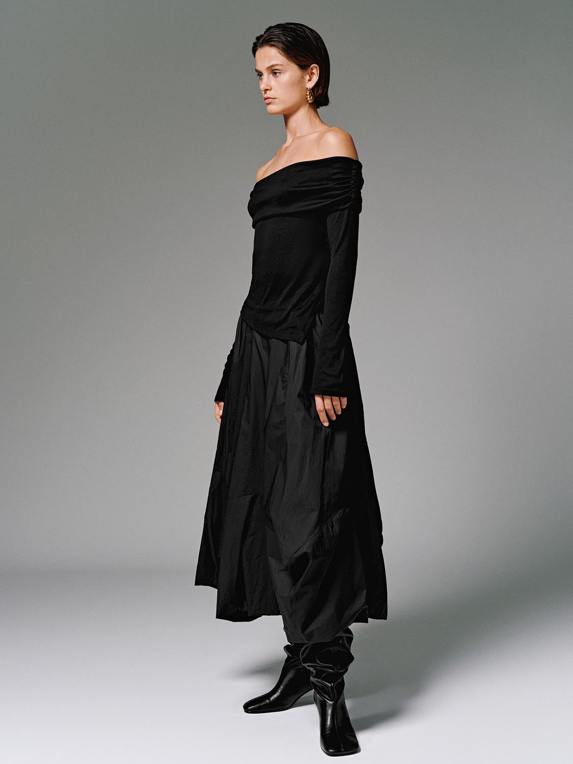 Off Shoulder Long Sleeve T-Shirts