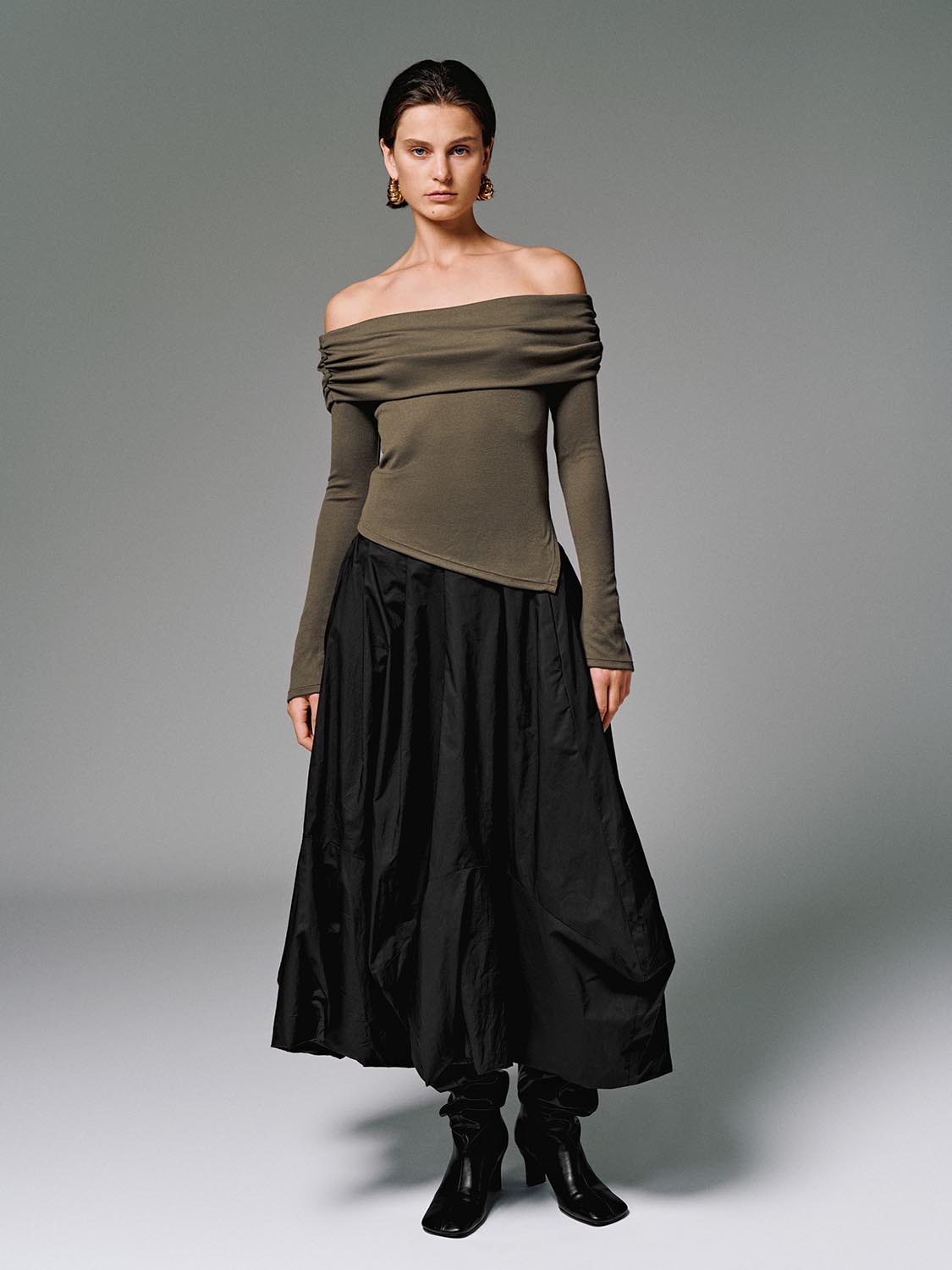 Off Shoulder Long Sleeve T-Shirts