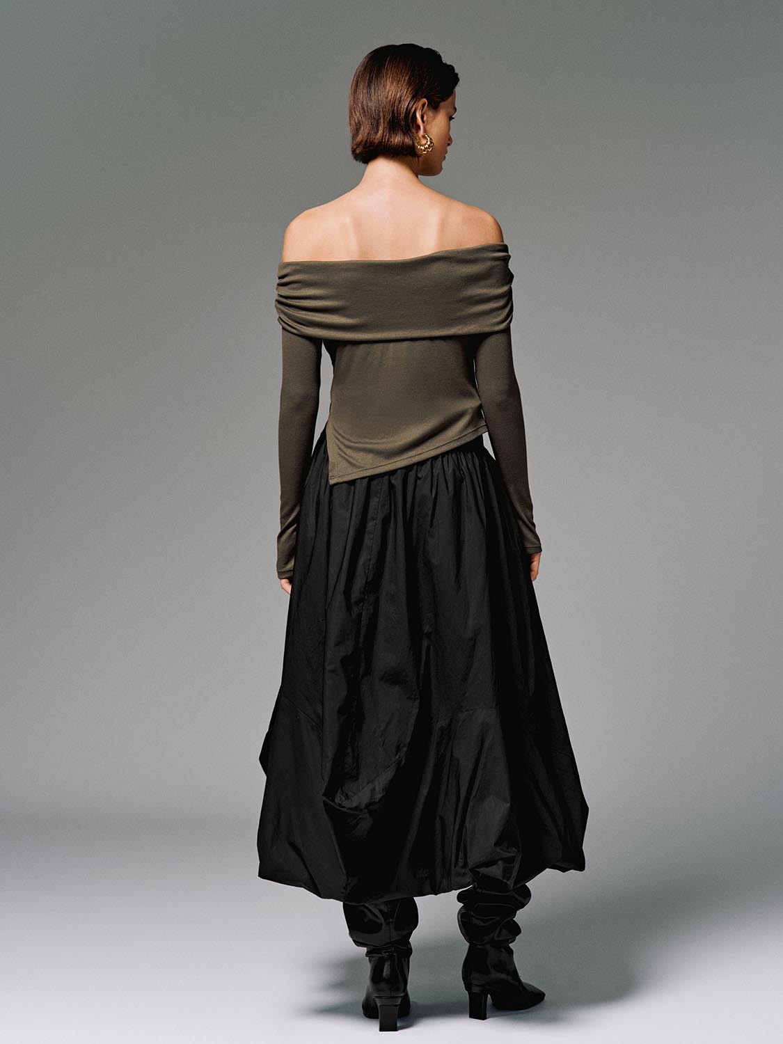 Off Shoulder Long Sleeve T-Shirts