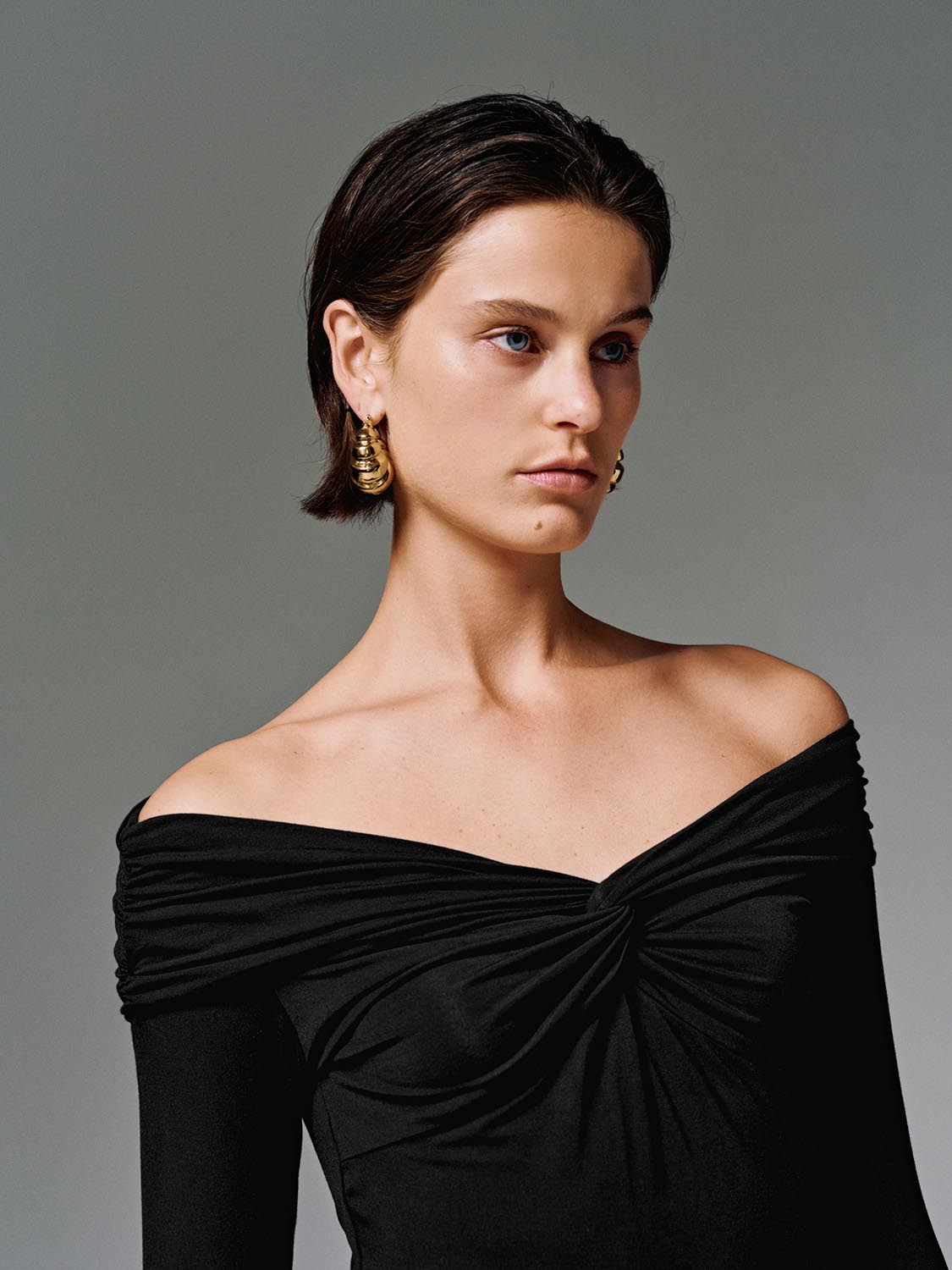 Front Knot Twist Long Sleeve T-Shirts