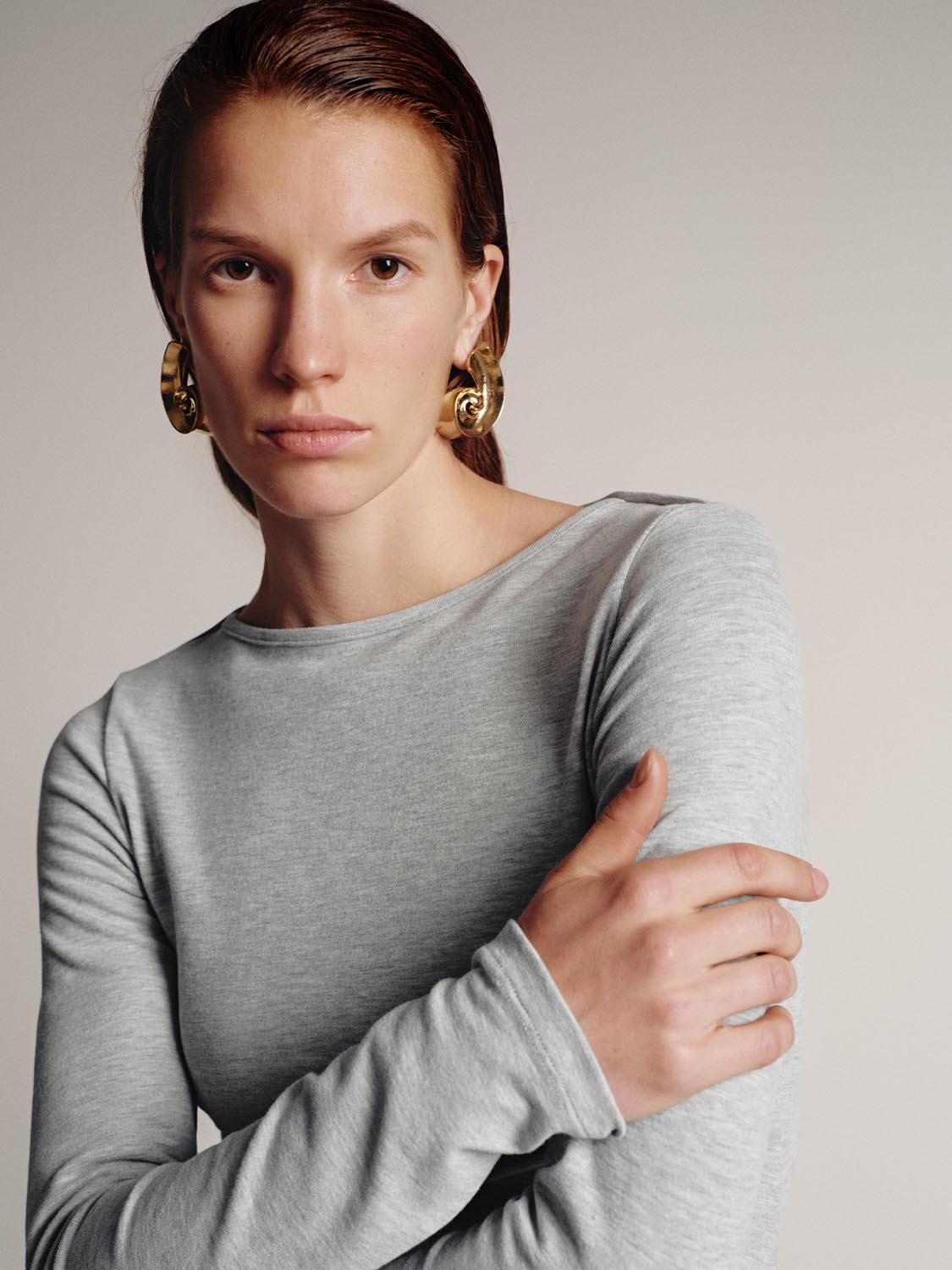 Ruched Long Flare Sleeve T-Shirts