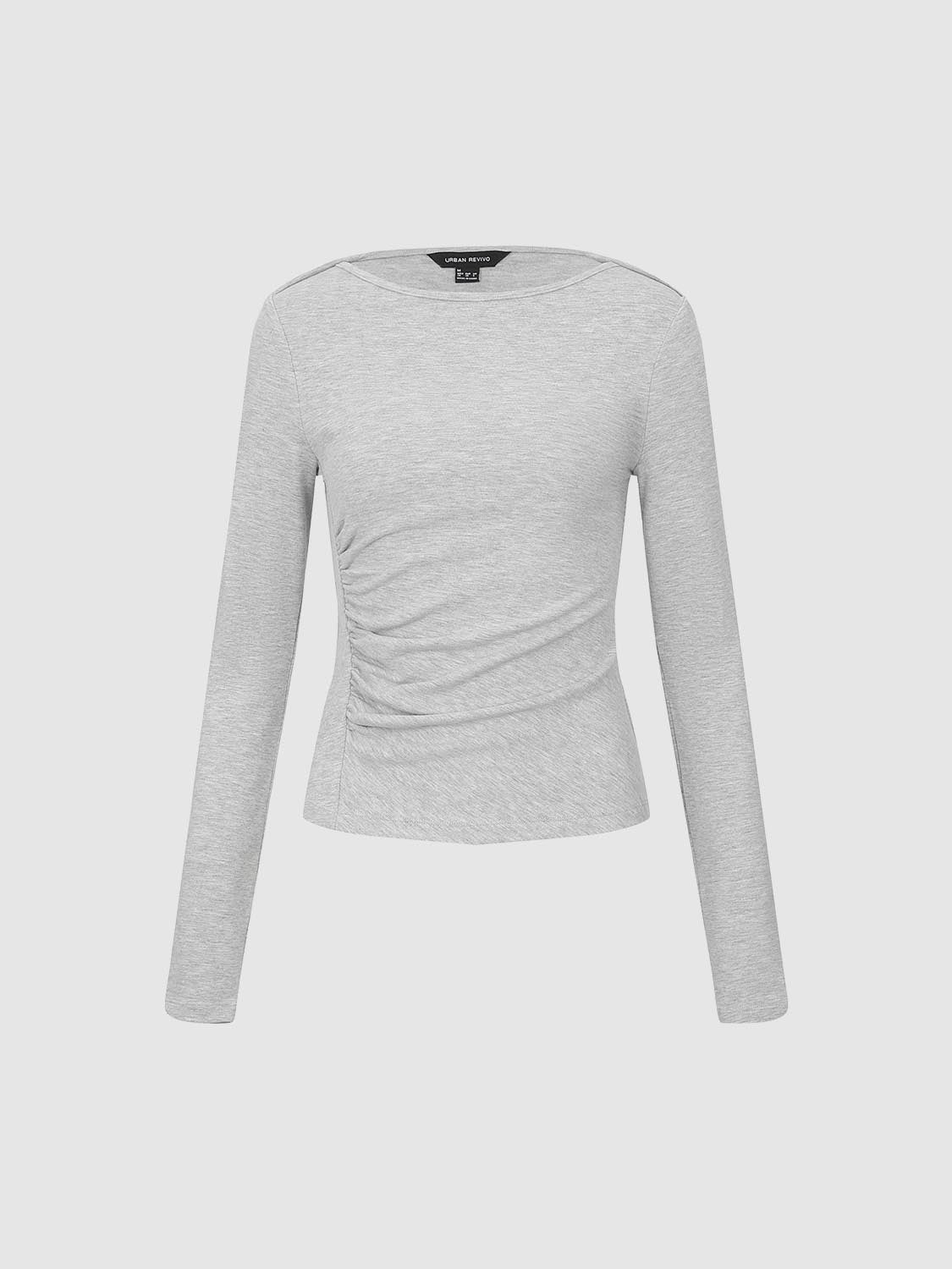 Ruched Long Flare Sleeve T-Shirts
